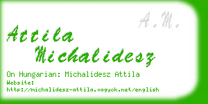 attila michalidesz business card